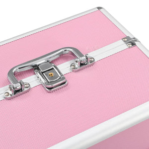 Pink Aluminum Makeup Case 22x30x21cm