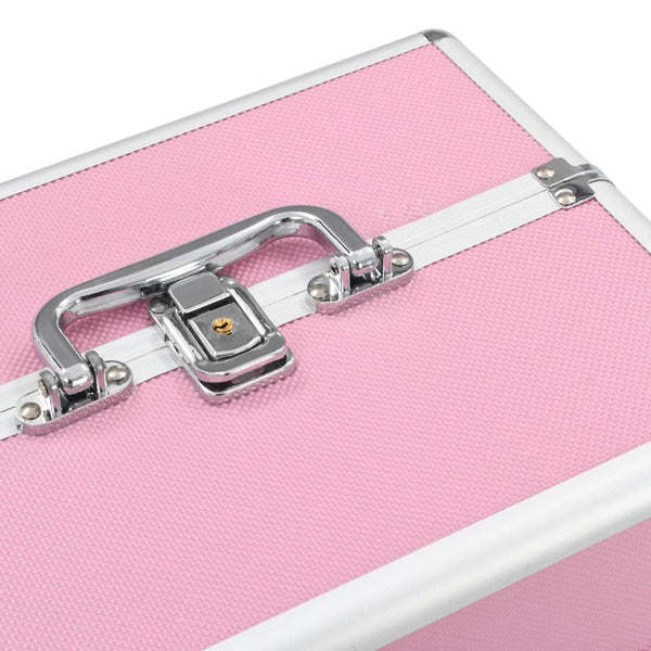 Pink Aluminum Makeup Case 22x30x21cm