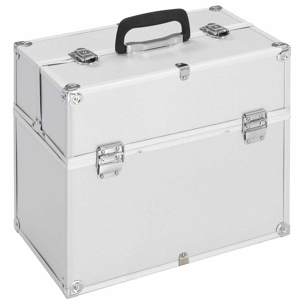 Kosmetikkoffer Silber Aluminium 38x23x34cm