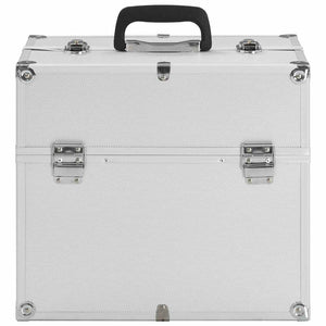 Kosmetikkoffer Silber Aluminium 38x23x34cm