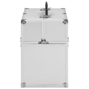 Kosmetikkoffer Silber Aluminium 38x23x34cm
