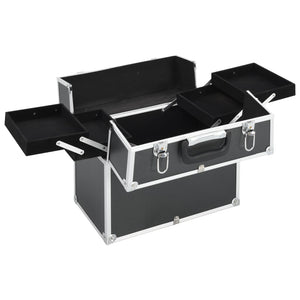 Schwarzer Aluminium Kosmetikkoffer 38x23x34cm