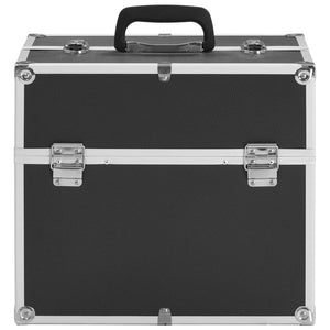 Schwarzer Aluminium Kosmetikkoffer 38x23x34cm