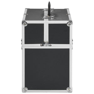 Schwarzer Aluminium Kosmetikkoffer 38x23x34cm