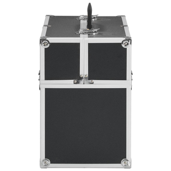 Schwarzer Aluminium Kosmetikkoffer 38x23x34cm