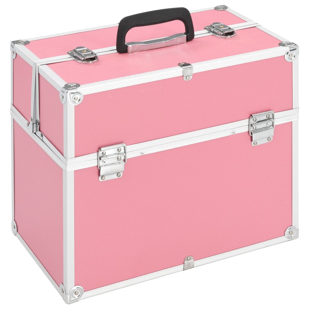 Pink Aluminum Cosmetic Organizer