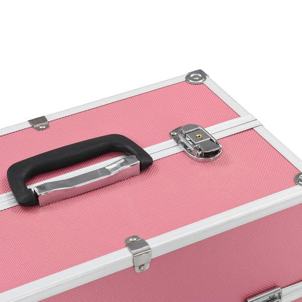 Pink Aluminum Cosmetic Organizer