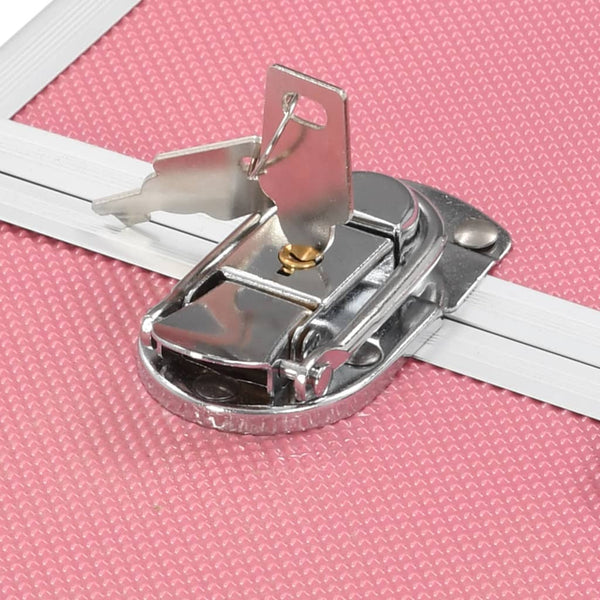 Pink Aluminum Cosmetic Organizer