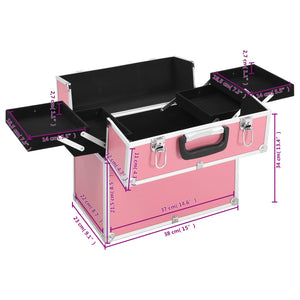 Pink Aluminum Cosmetic Organizer