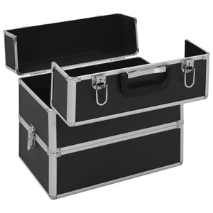 Schwarzer Kosmetikkoffer aus Aluminium 37x24x35cm