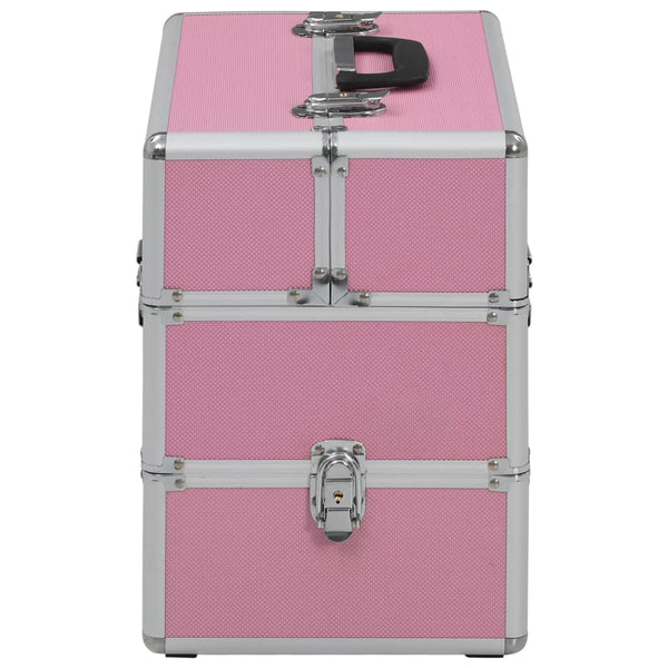 Rosa Aluminium Kosmetikkoffer 37x24x35cm