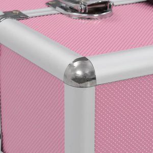 Rosa Aluminium Kosmetikkoffer 37x24x35cm