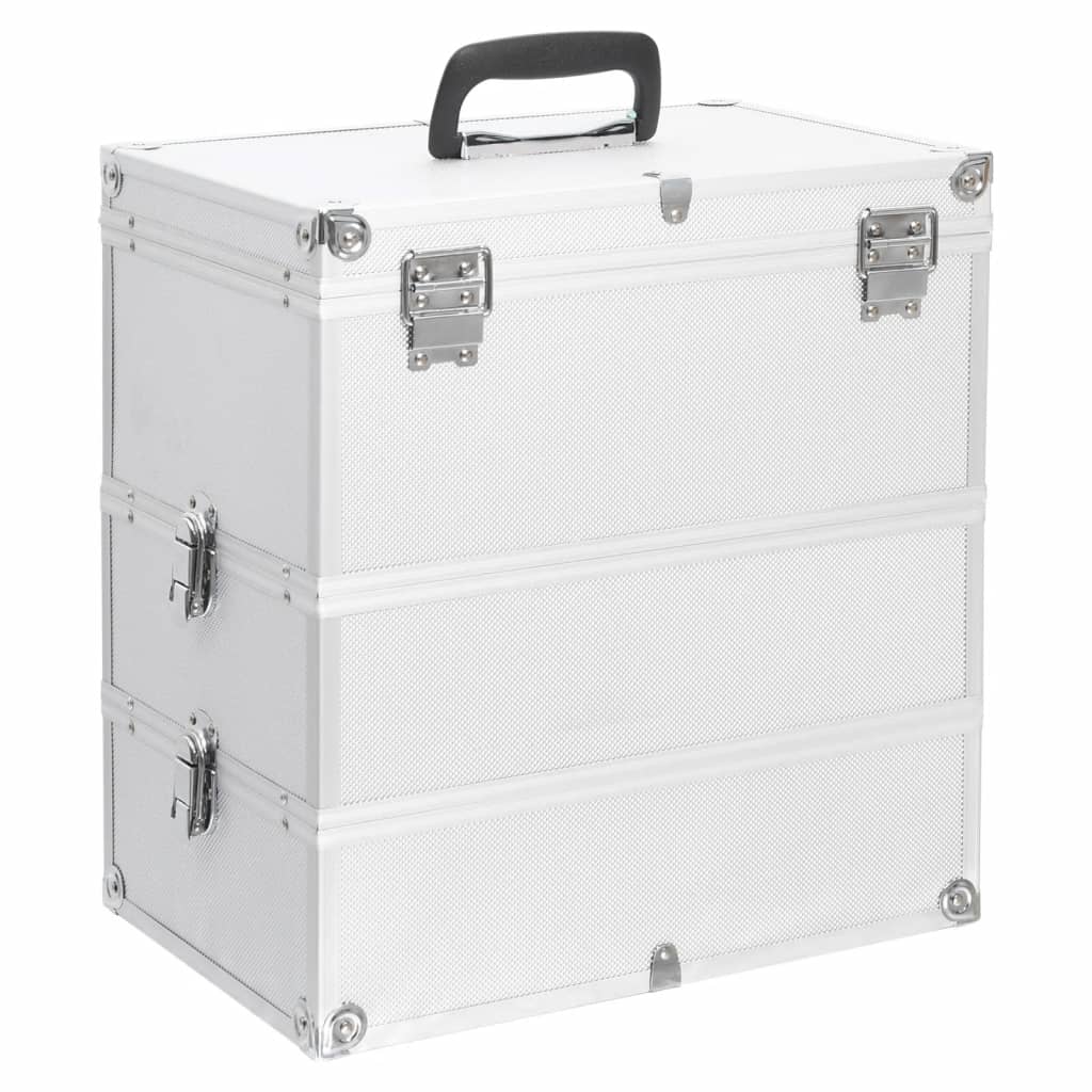 Aluminium Kosmetikkoffer Silber 37x24x40 cm