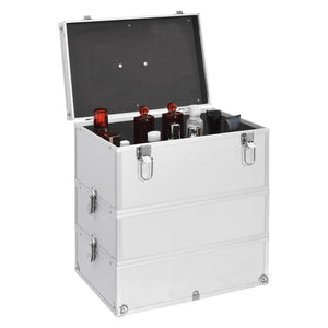 Aluminium Kosmetikkoffer Silber 37x24x40 cm