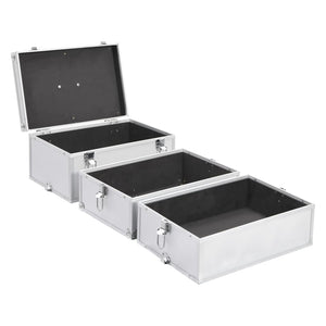 Aluminium Kosmetikkoffer Silber 37x24x40 cm