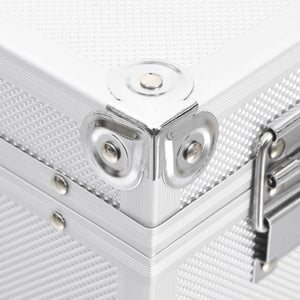 Aluminium Kosmetikkoffer Silber 37x24x40 cm