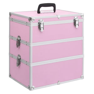Rosa Aluminium Kosmetikkoffer 37x24x40cm
