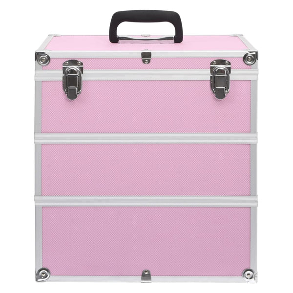 Rosa Aluminium Kosmetikkoffer 37x24x40cm