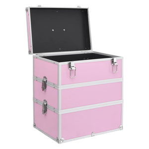 Rosa Aluminium Kosmetikkoffer 37x24x40cm