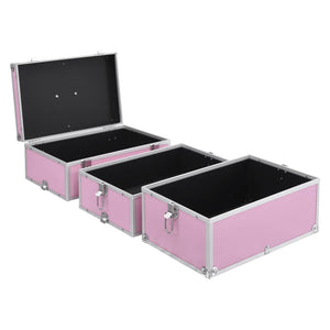Rosa Aluminium Kosmetikkoffer 37x24x40cm