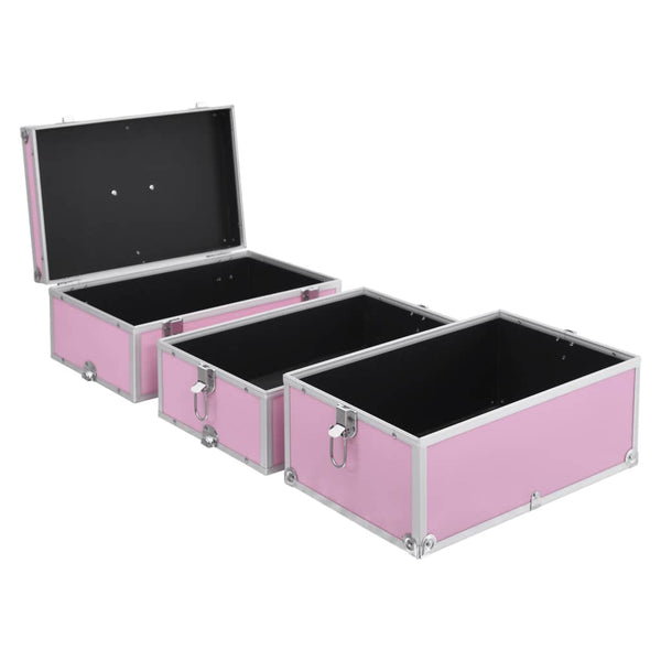 Rosa Aluminium Kosmetikkoffer 37x24x40cm