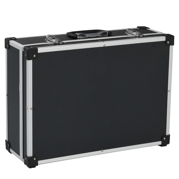 Werkzeugkoffer aus Aluminium 46x33x16cm Schwarz