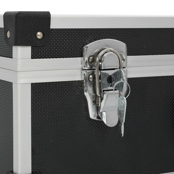 Werkzeugkoffer aus Aluminium 46x33x16cm Schwarz