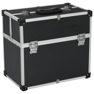 Werkzeugkiste aus Aluminium 38x22,5x34cm Schwarz