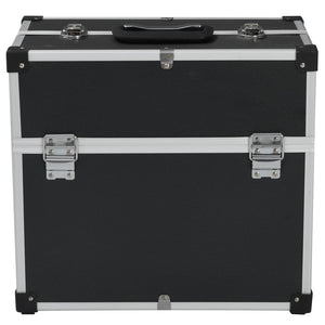 Werkzeugkiste aus Aluminium 38x22,5x34cm Schwarz