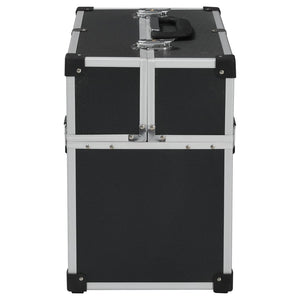Werkzeugkiste aus Aluminium 38x22,5x34cm Schwarz