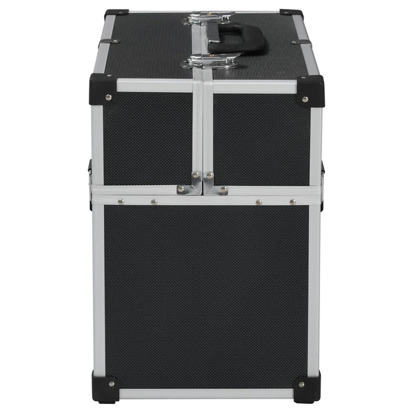 Werkzeugkiste aus Aluminium 38x22,5x34cm Schwarz
