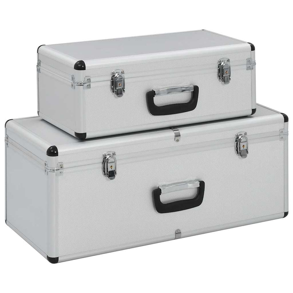 Aluminium-Aufbewahrungskoffer - 2er Set