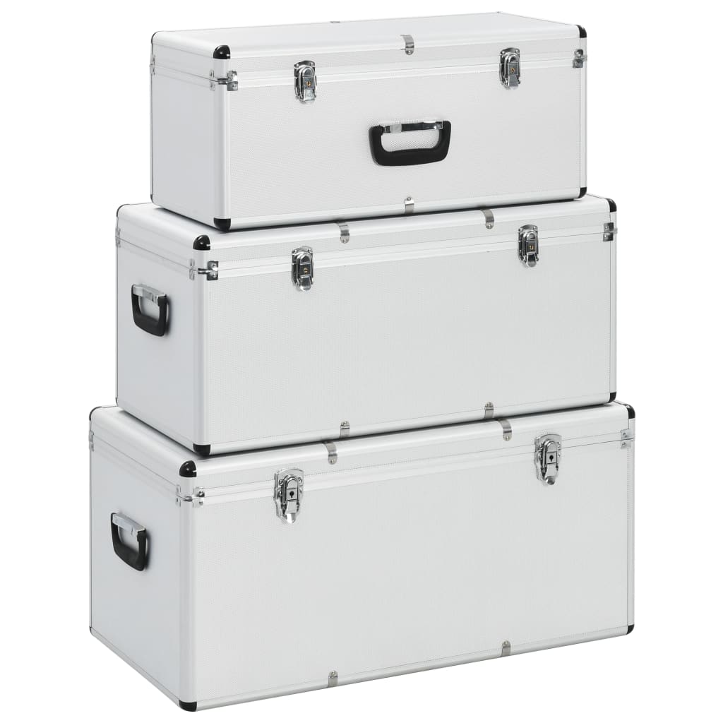 Aluminium Aufbewahrungskoffer - 3er Set