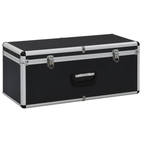 Aluminium Aufbewahrungskoffer 3 Stk Schwarz