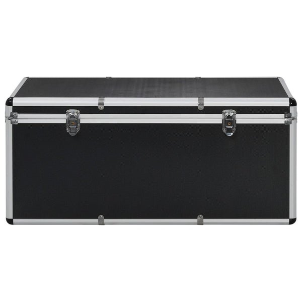 Aluminium Aufbewahrungskoffer 3 Stk Schwarz