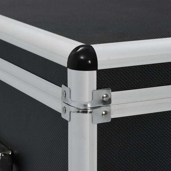 Aluminium Aufbewahrungskoffer 3 Stk Schwarz