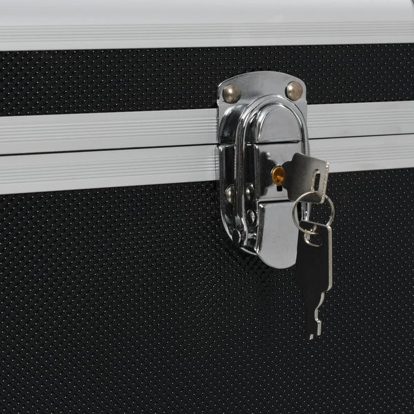 Aluminium Aufbewahrungskoffer 3 Stk Schwarz