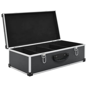 CD-Koffer für 80 CDs, Aluminium, Schwarz