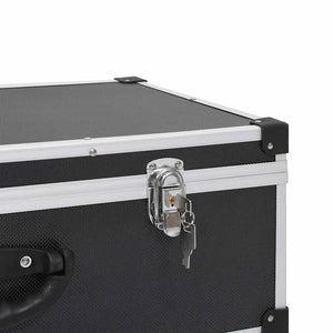 CD-Koffer für 80 CDs, Aluminium, Schwarz
