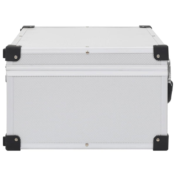 CD-Koffer für 60 CDs Silber Aluminium