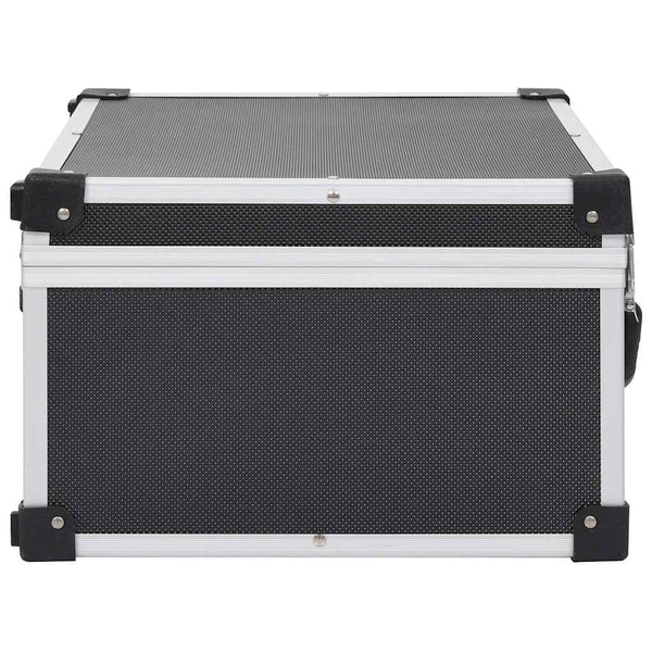 CD Koffer für 60 CDs Aluminium Schwarz