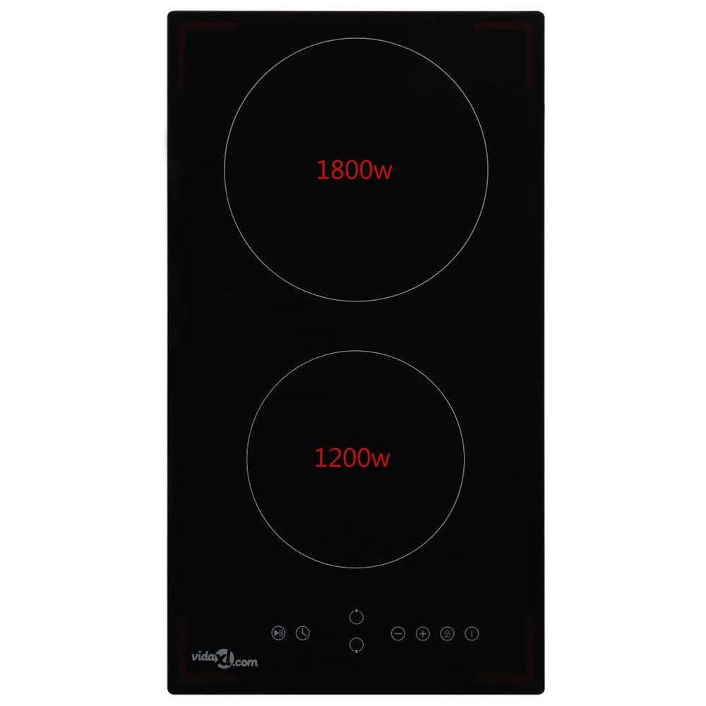 vidaXL Ceramic Hob with 2 Plates Touch Control 3000 W