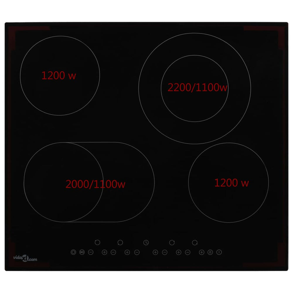 vidaXL Ceramic Hob with 4 Plates Touch Control 6600 W