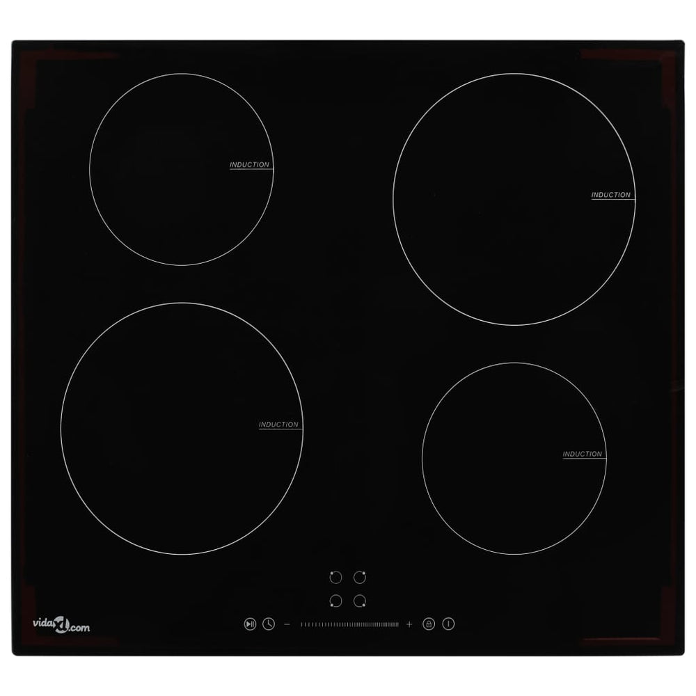 vidaXL Induction Hob with 4 Plates Touch Control Glass 7000 W
