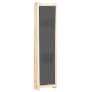 vidaXL Séparateur de pièce à 6 panneaux Gris 240 x 170 x 4 cm Tissu