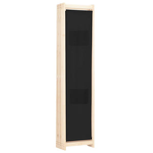 vidaXL Paravent à 6 panneaux noir 240 x 170 x 4 cm en tissu