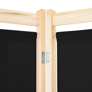 vidaXL Paravent à 6 panneaux noir 240 x 170 x 4 cm en tissu