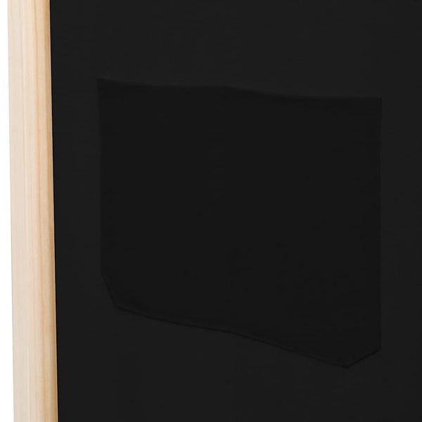 vidaXL Paravent à 6 panneaux noir 240 x 170 x 4 cm en tissu
