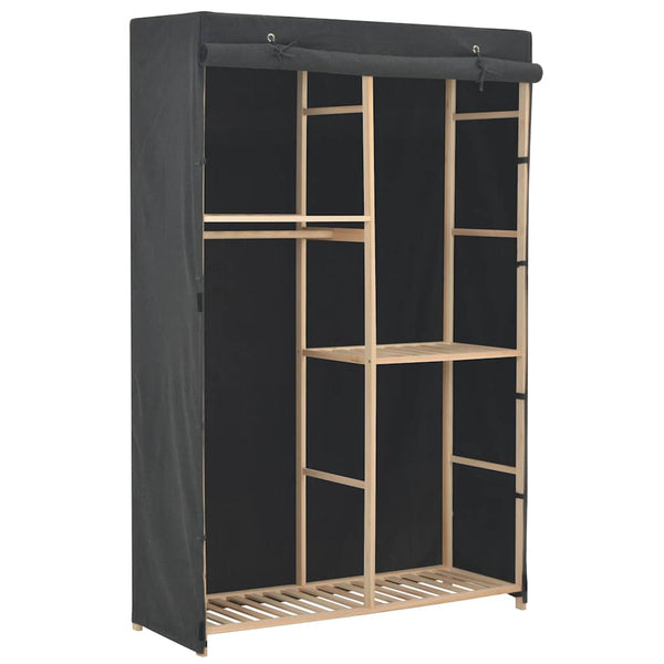 vidaXL Armoire à 3 niveaux Gris 110 x 40 x 170 cm Tissu
