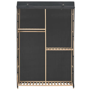 vidaXL Armoire à 3 niveaux Gris 110 x 40 x 170 cm Tissu